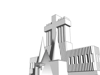 Francisco Salamone Laprida Cemetery Low-poly 3D model