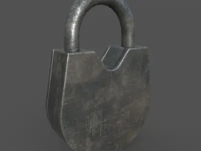 Metal Lock  Low-poly 3D model