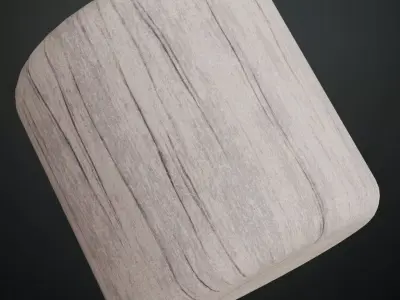 Light Grey Bark Textured Wood Veneer PBR Texture