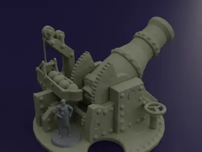 Dwarf Bombard Tower Tablotop Terrain 28 MM 3D print model