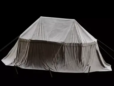 Medieval Tent 01 Low-poly 3D model