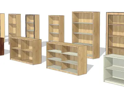 Free Standing Bookcase 3D model