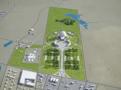 Yamoussoukro Low-poly 3D model