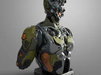 BOT-040420 BUST 3D print model