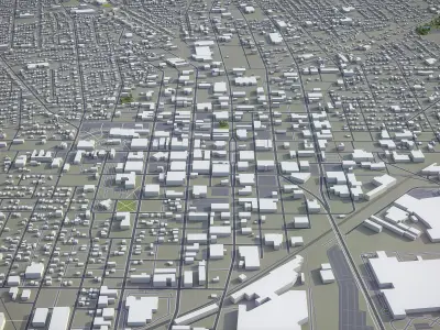 Canton - 3D City Model Low-poly 3D model