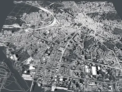 Cityscape Lviv Ukraine 3D model