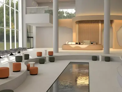 THE BIG Gallery and CAFE 3D model