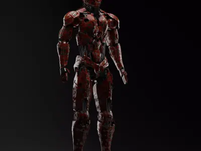 Realistic Sci-Fi Combat Robot High Poly Cinematic 3D model