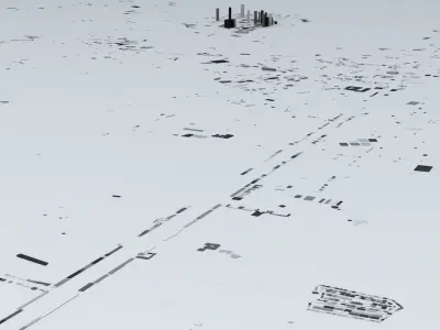 Doha Streets and Buildings 3D model