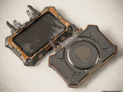 Sci-fi Controller V36 Data Pad PBR Low-poly 3D model