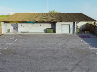 realistic urban store - blender scene Low-poly 3D model