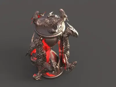 Dark Dragon hourglass collection 1 3D model