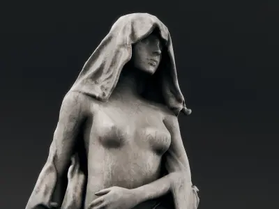 female statues Low-poly 3D model