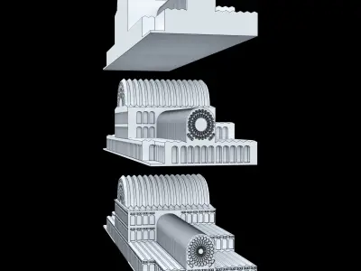 The crystal palace low poly 3D print model