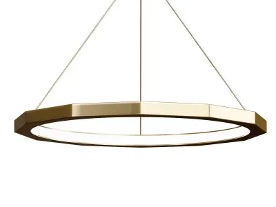 DODECA gold pendant light with circular shape 3D model