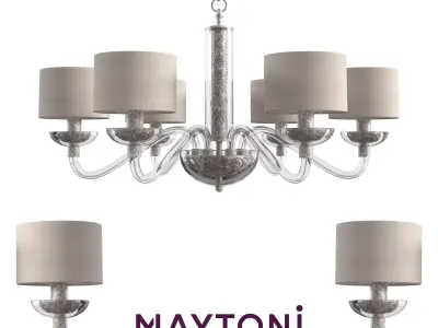 Chandelier Maryland ARM526PL-06GR Maytoni Classic Free 3D model