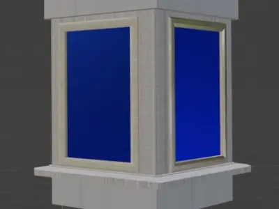 Triangular Bay Window 3D model