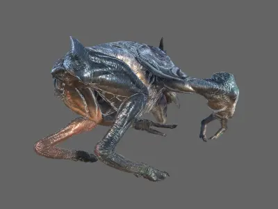 Alien Thresher Low-poly 3D model