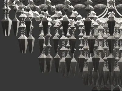 Round type  Classical Crystal Chandelier 3D model