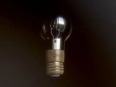 Generic Glass Light Bulb Low-poly 3D model