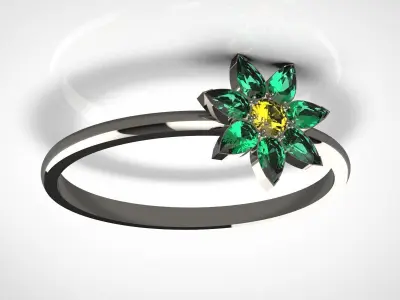 Luxurious Diamond Ring Design 3D print model purchase