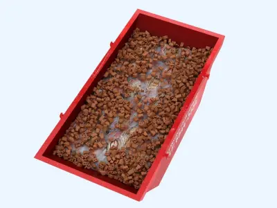 Industrial Container with broken bricks 3D model