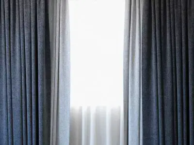 Curtains 66 Curtains with Tulle Backhausen 3D model