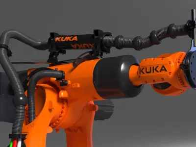  Ultra Robot Arm KUKA KR FORTEC Rigged for Cinema 4D 