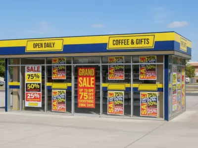 Low Poly Retail Shop Low-poly 3D model