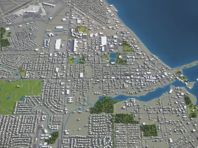Melbourne - Florida Low-poly 3D model