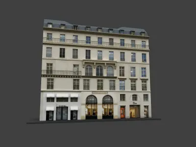 Typical Parisian Apartment 3d Building 06 3D model