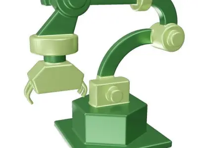 Fabulous Robot Arm Toy Low-poly 3D model