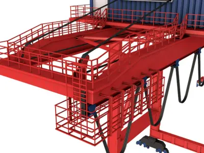 Port Container Crane 3D model