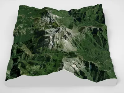 Mountain landscape Pania della Croce Italy 3D model