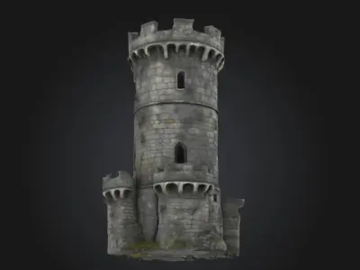 Stone Fortress Tower 3D print model