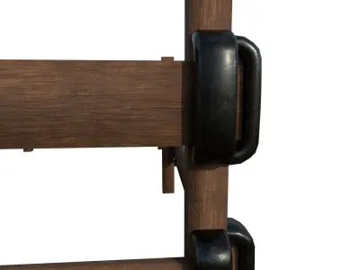 Wooden Fence LD3D0001 Low-poly 3D model