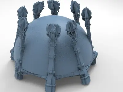 Ancient Crete stone arena Low-poly 3D model