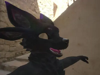 Deuzear Enderman Texture FREE VRChat Audiolink Emission Matcap Texture