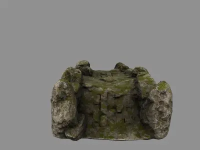 old bridge 01 Low-poly 3D model