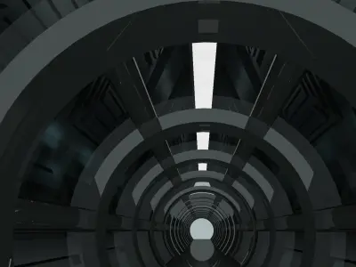 Sci Fi Tunnel 3D model 54
