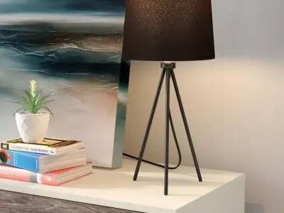Dunneback Contemporary Tripod Table Lamp Free 3D model