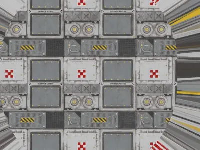 Space freighter Tower 3 3D model