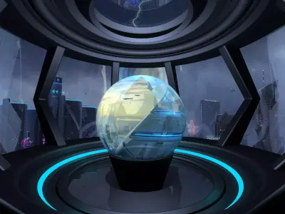 Sci Fi Room 3D model 18