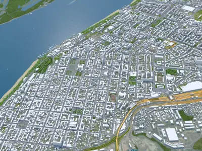 Samara Russia Low-poly 3D model