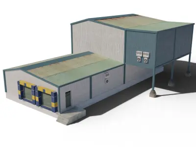 Warehouse Low-poly 3D model