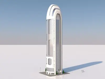 futuristic skyscrapers 3D model