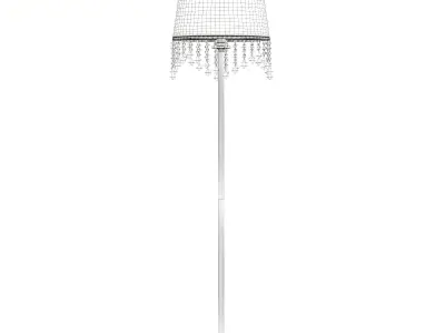 Black and Metal Floor Lamp 3D Model 3D model