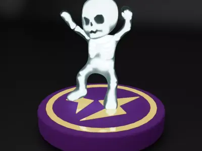 Light of a man stuck in a lightning trap 3D model