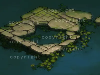 Game Model - Kasyapa Forest Water Platform 3D model