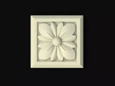 rosette flower 3D model 10